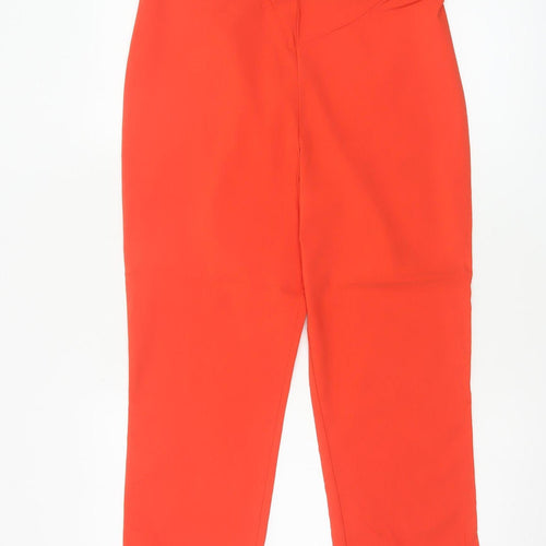 Roman Women's Orange Size 16 Straight Leg Smart Trousers Pockets