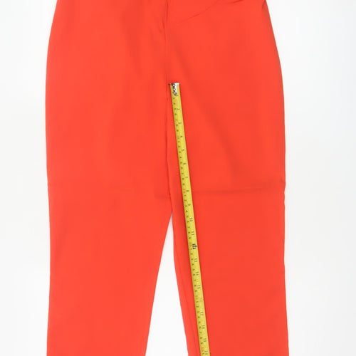 Roman Women's Orange Size 16 Straight Leg Smart Trousers Pockets