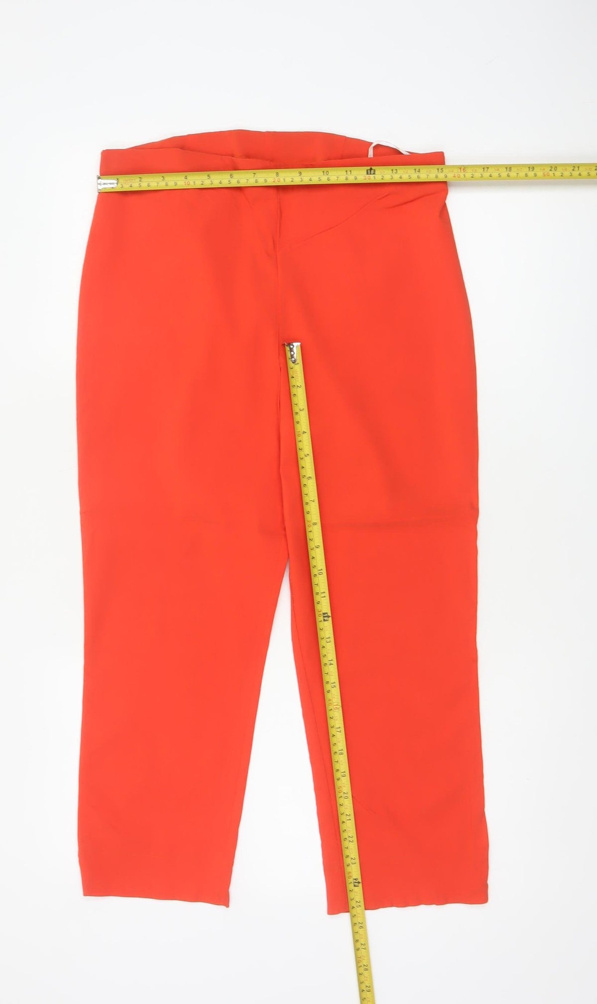 Roman Women's Orange Size 16 Straight Leg Smart Trousers Pockets