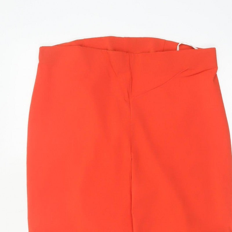 Roman Women's Orange Size 16 Straight Leg Smart Trousers Pockets