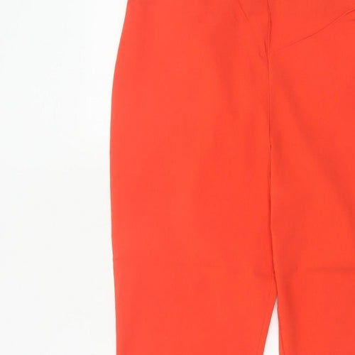 Roman Women's Orange Size 16 Straight Leg Smart Trousers Pockets