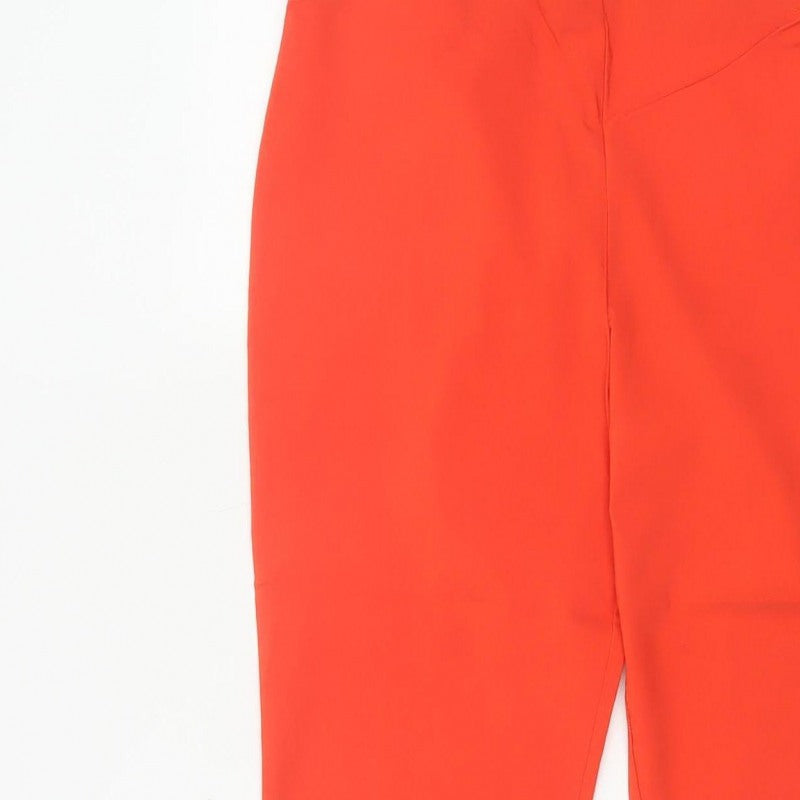 Roman Women's Orange Size 16 Straight Leg Smart Trousers Pockets