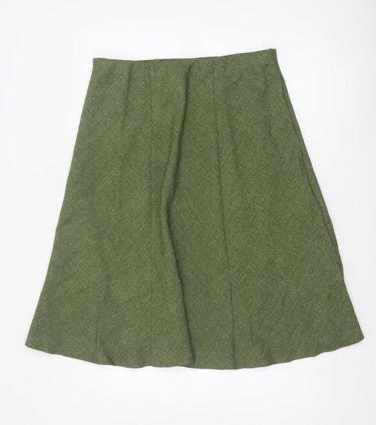 Honor Millburn Women’s Green UK 16 A-Line Midi Lined Skirt