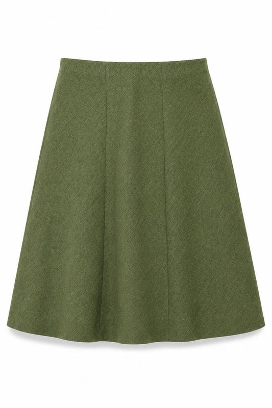 Honor Millburn Women’s Green UK 16 A-Line Midi Lined Skirt