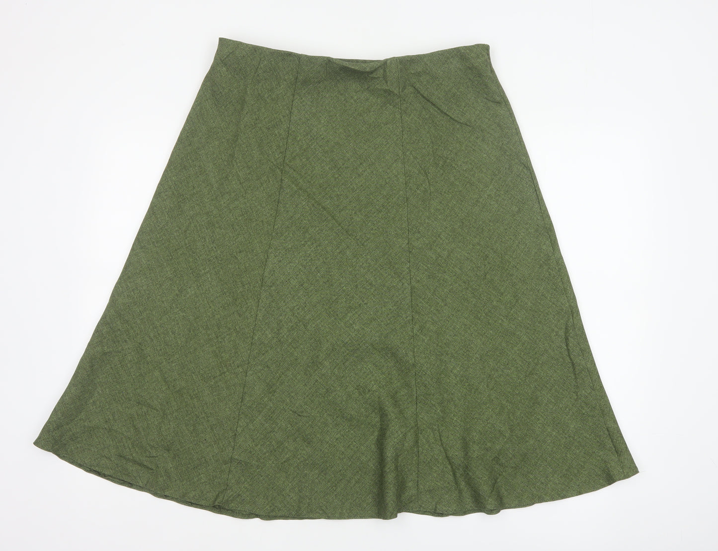Honor Millburn Women’s Green UK 16 A-Line Midi Lined Skirt