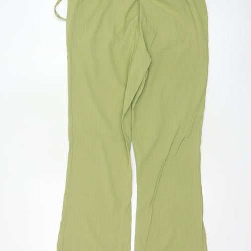 ASOS DESIGN Women Green UK 10 Flared Drawstring Trousers