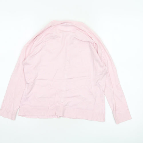 Jasper Conran Jeans Women Pink M Button Front Knit Cardigan Pockets