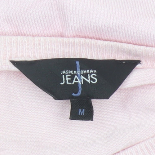 Jasper Conran Jeans Women Pink M Button Front Knit Cardigan Pockets