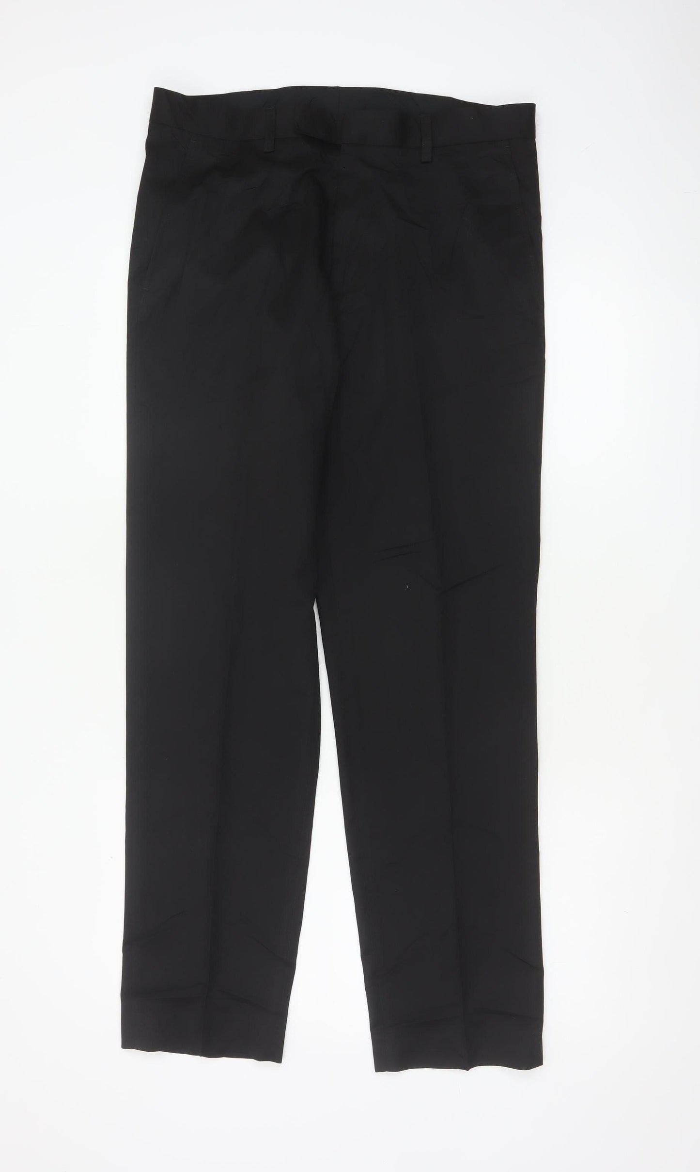 Marks & Spencer Men’s Black 36 Regular Straight Dress Trousers