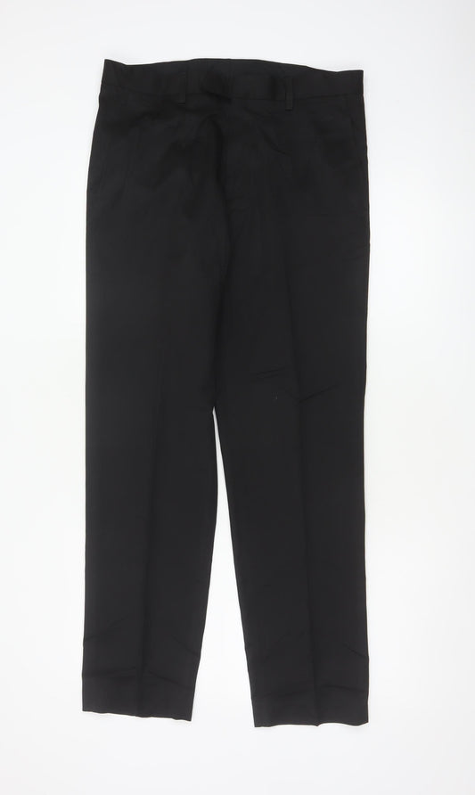 Marks & Spencer Men’s Black 36 Regular Straight Dress Trousers