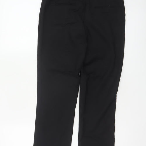 Marks & Spencer Women's Black UK 6 Ruffle Hem Straight Dress Trousers