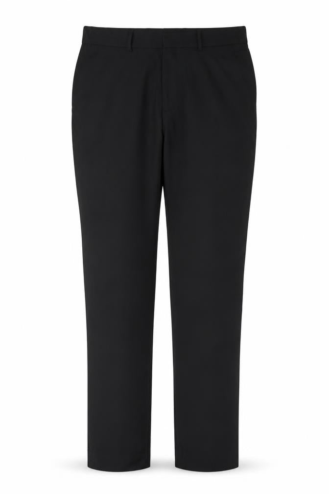 Topman Men’s Black 32L Straight Flat Front Dress Trousers
