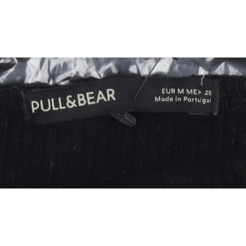 Additional view of Pull&Bear Women Black M Off Shoulder Rib Knit Slim Jumper Dress