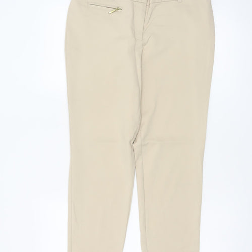 Next Women’s Beige Size 10 Slim Tapered Zip Pocket Trousers