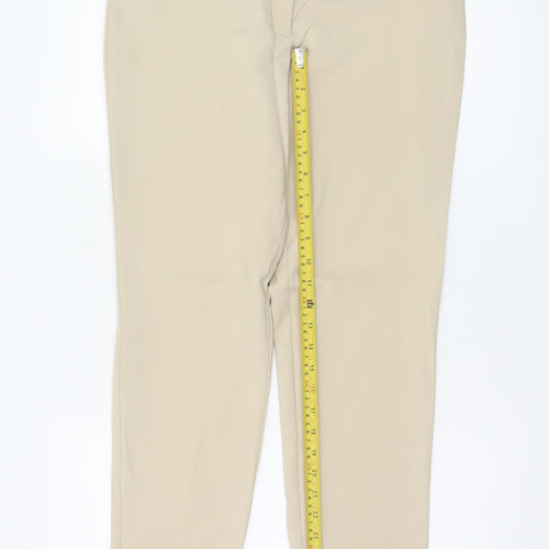 Next Women’s Beige Size 10 Slim Tapered Zip Pocket Trousers