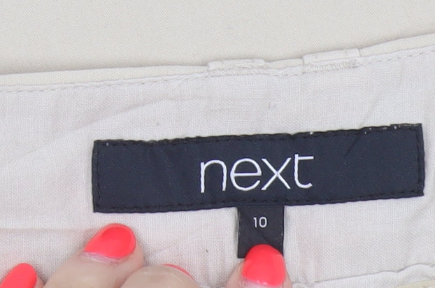 Next Women’s Beige Size 10 Slim Tapered Zip Pocket Trousers