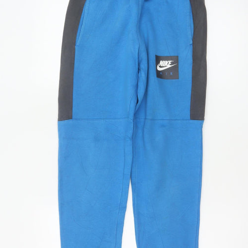 Nike Boys Blue Grey XL 13-15 Years Air Fleece Jogger Sweatpants