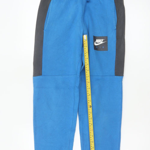 Nike Boys Blue Grey XL 13-15 Years Air Fleece Jogger Sweatpants