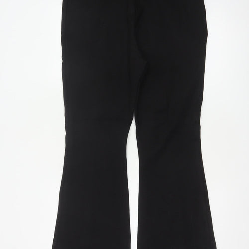 Marks and Spencer Women's Black Size 16 Flared Stretch Trousers