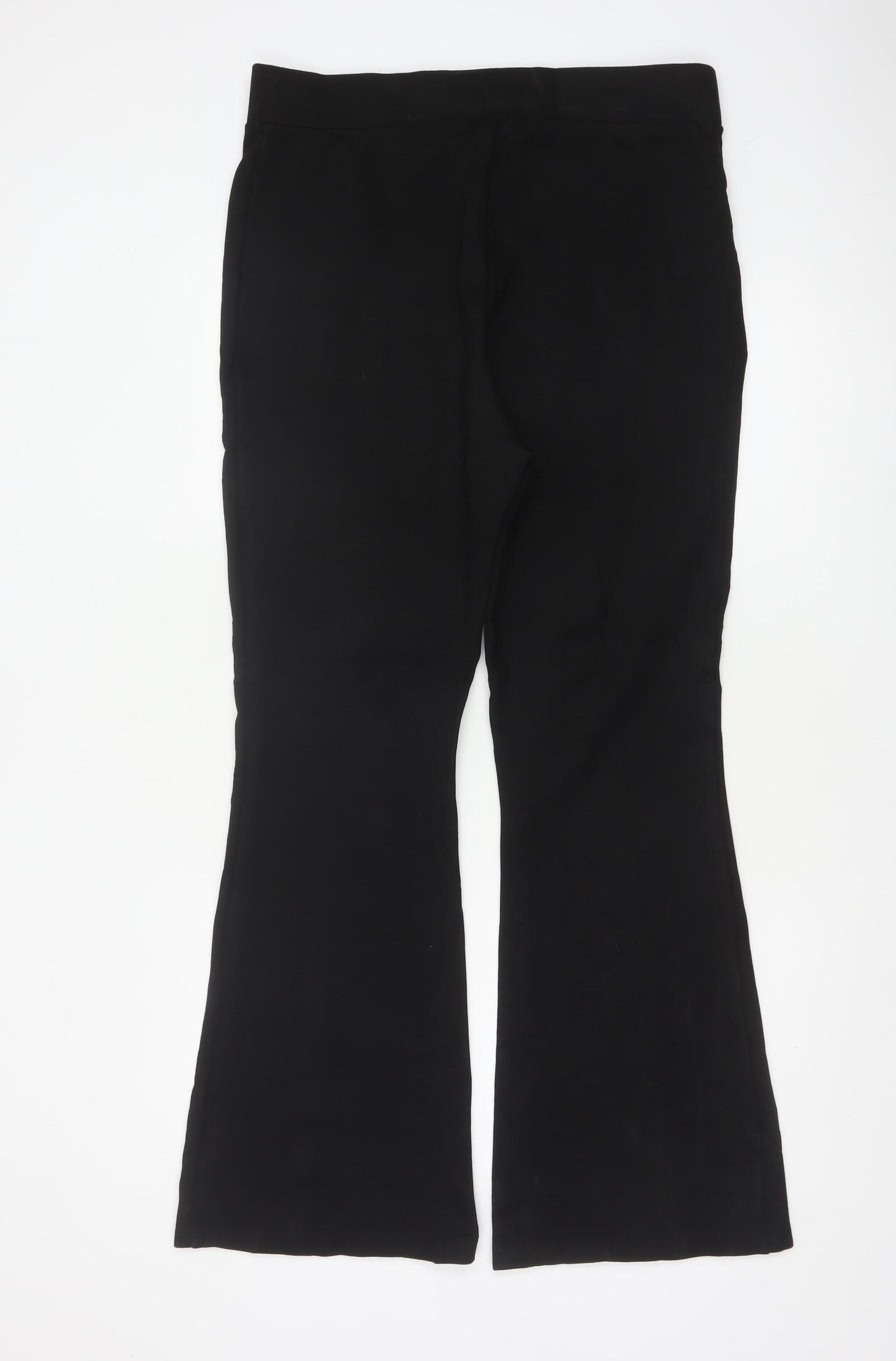 Marks and Spencer Women's Black Size 16 Flared Stretch Trousers