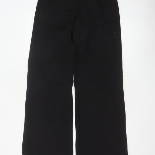 Long Tall Sally Women Black UK 10 Wide-Leg Tailored Trousers 36in