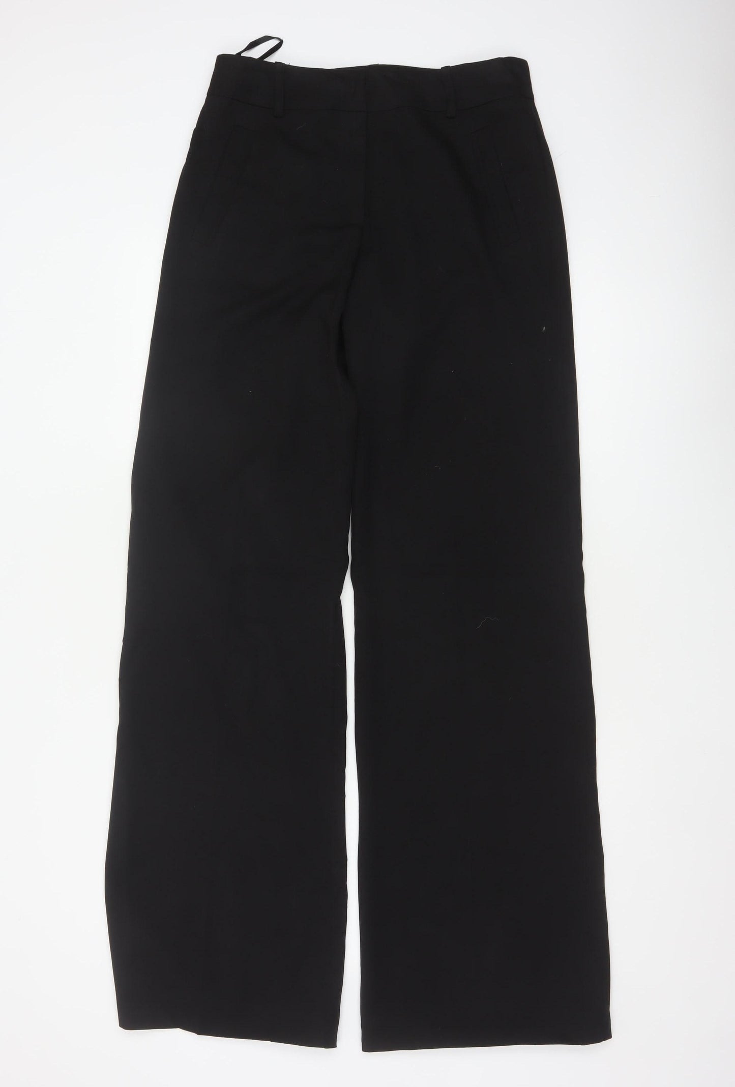 Long Tall Sally Women Black UK 10 Wide-Leg Tailored Trousers 36in