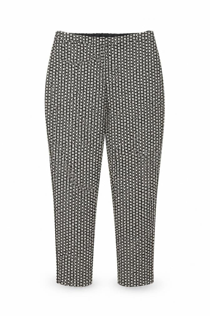 Oasis Women Black Ivory Floral Skinny Stretch Trousers UK 10