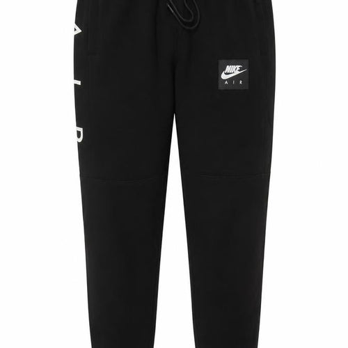 Nike Air Men's Black XL Fleece Jogger Sweatpants Logo Zip Pocket