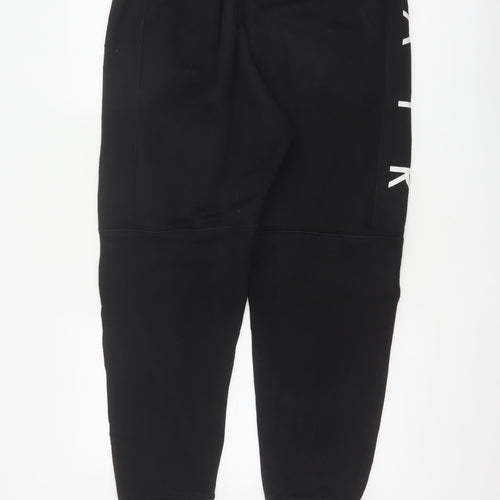 Nike Air Men's Black XL Fleece Jogger Sweatpants Logo Zip Pocket