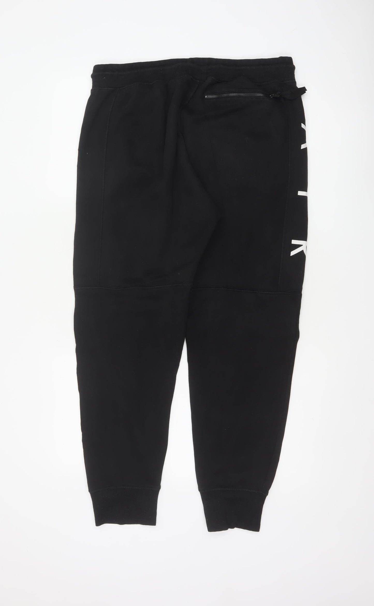 Nike Air Men's Black XL Fleece Jogger Sweatpants Logo Zip Pocket