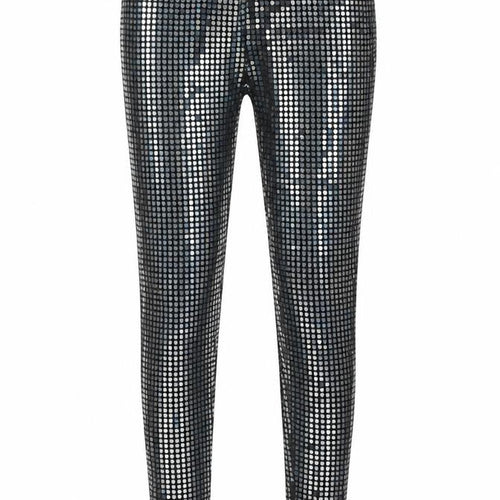 Next Girls Silver Foil Metallic Jeggings 16 Years Party Stretch Trousers