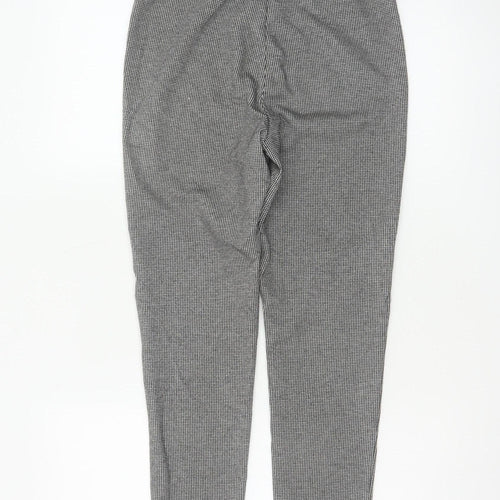 Marks & Spencer Women Grey Check Skinny Leggings UK 8 Short Stretch