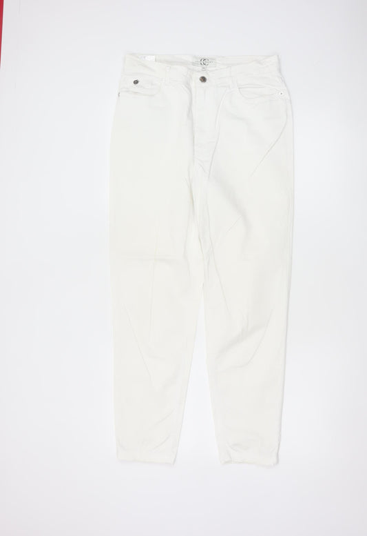 Country Casuals Women Ivory UK 10 Tapered Stretch Trousers