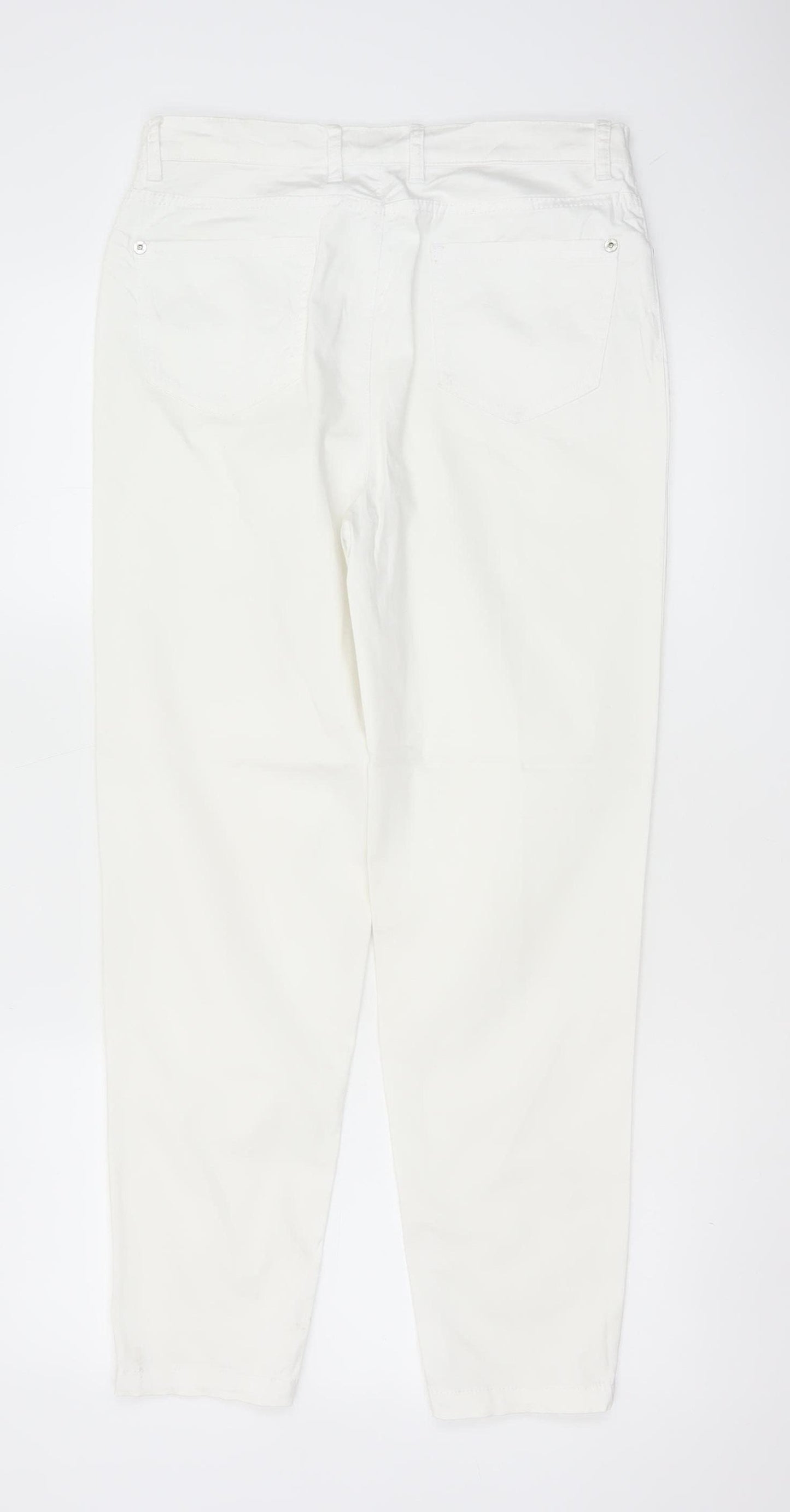 Country Casuals Women Ivory UK 10 Tapered Stretch Trousers