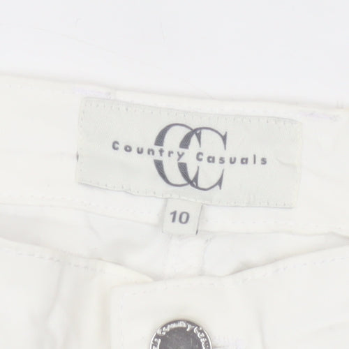 Country Casuals Women Ivory UK 10 Tapered Stretch Trousers