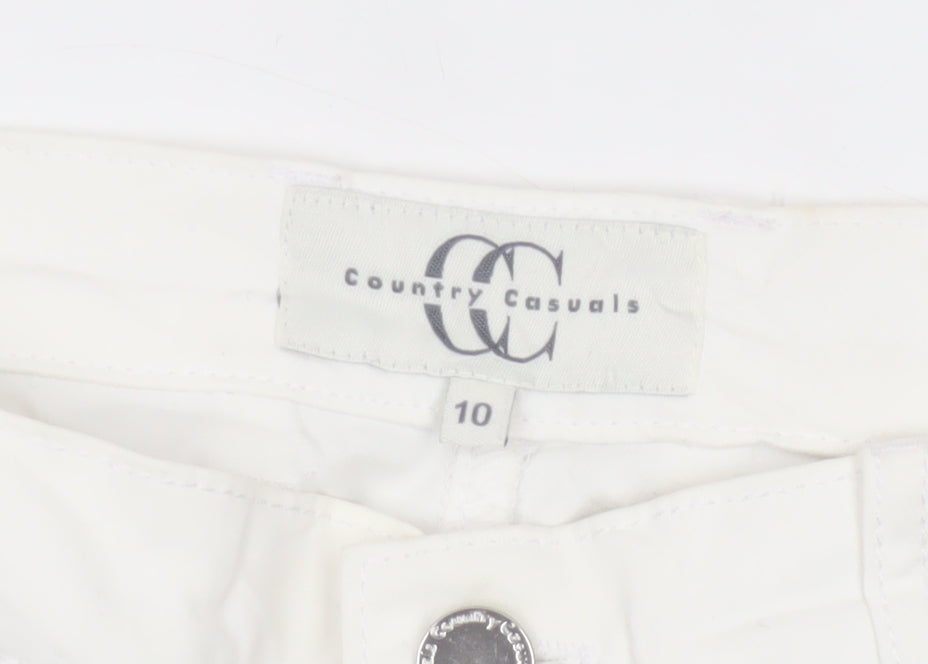 Country Casuals Women Ivory UK 10 Tapered Stretch Trousers