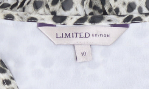 Marks and Spencer Women Grey Animal Print Pleated Maxi Dress UK 10