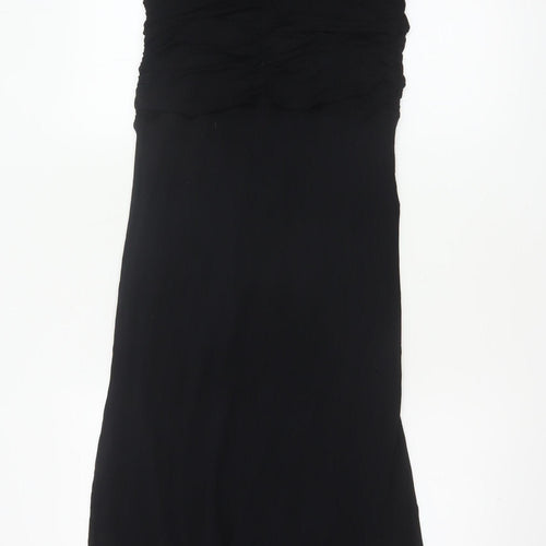 Coast Women’s Black UK 12 Ruched Square Neck Mermaid Maxi Dress