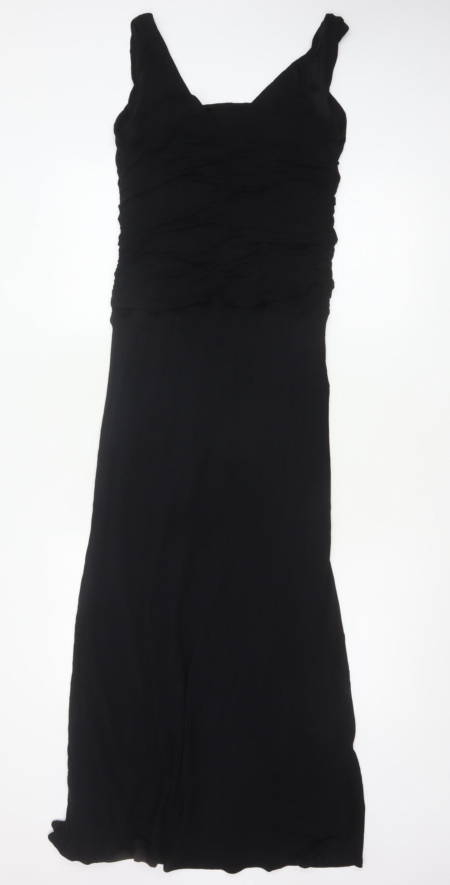 Coast Women’s Black UK 12 Ruched Square Neck Mermaid Maxi Dress