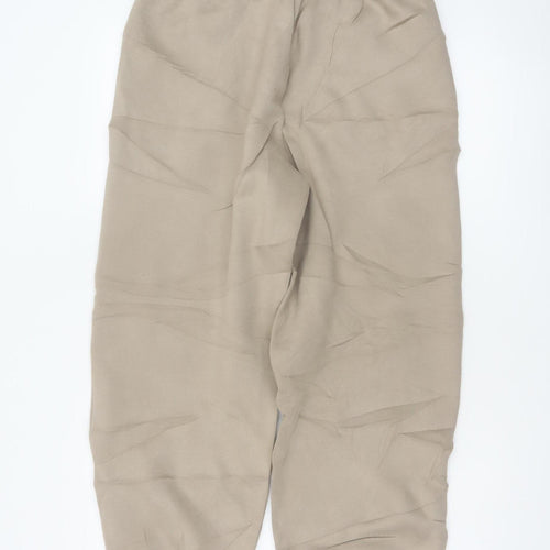 WANDERDOLL Women Beige S Jogger Trousers Drawstring Cuffed Pockets