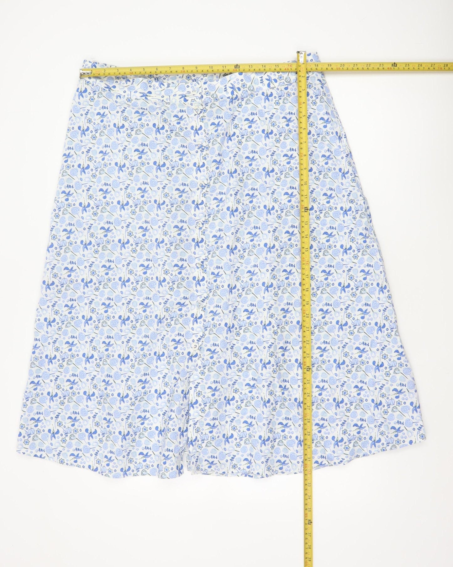 Marks & Spencer Women Blue Floral Midi A-Line Skirt UK 20