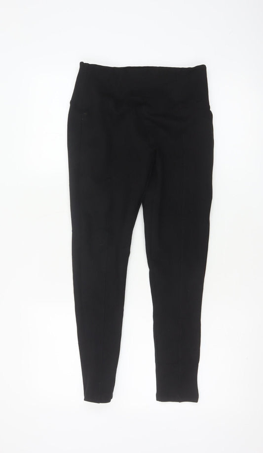 Marks & Spencer Women Black UK 10 High Waist Skinny Stretch Leggings
