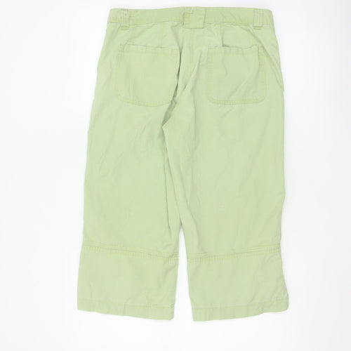 Marks & Spencer Women Green UK 12 Capri Cotton Cargo Trousers