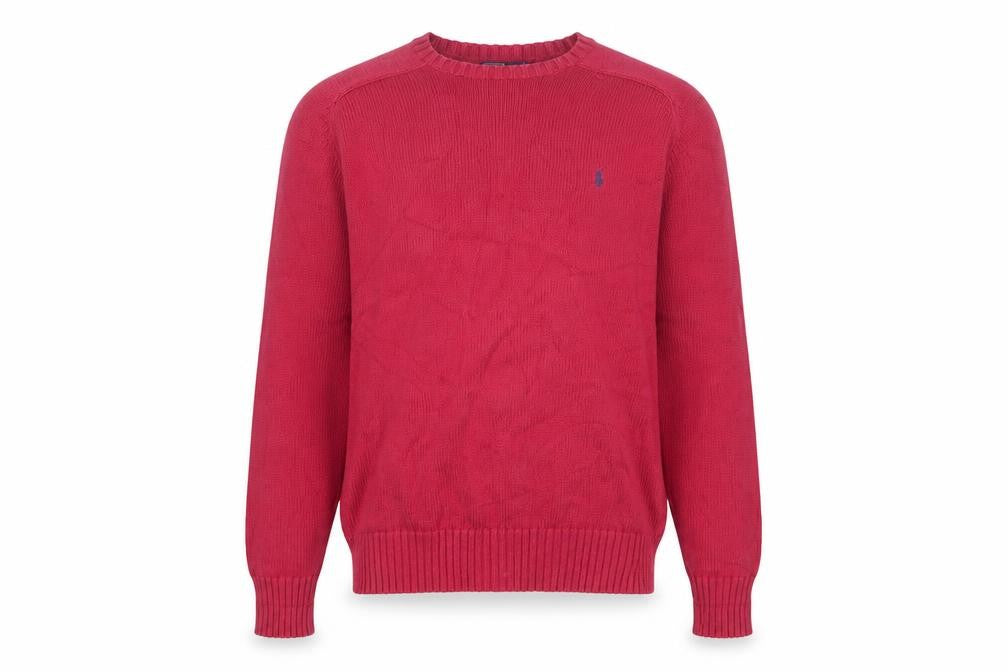 Polo Ralph Lauren Men's Pink XS Crew Neck Cotton Logo Jumper
