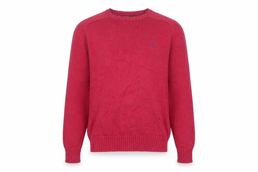 Polo Ralph Lauren Men's Pink XS Crew Neck Cotton Logo Jumper