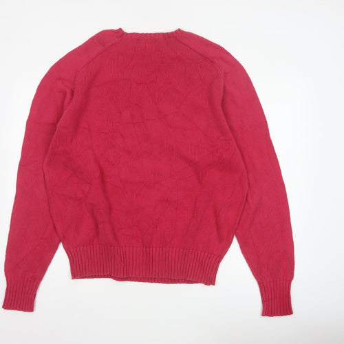 Polo Ralph Lauren Men's Pink XS Crew Neck Cotton Logo Jumper