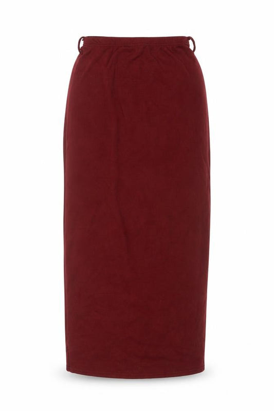 PrettyLittleThing Women Red UK 8 Long Pencil Skirt Drawstring Slit