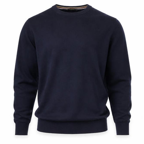 Cavani Men’s Blue XL Cotton Crew Neck Knit Pullover Jumper