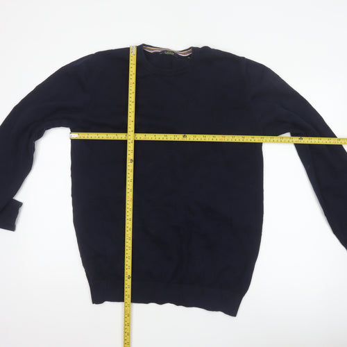 Cavani Men’s Blue XL Cotton Crew Neck Knit Pullover Jumper