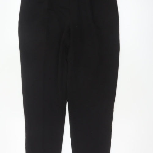 New Look Women’s Black UK 10 Tapered Elastic Waist Work Trousers